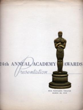 Cartel de de los Oscars 1952