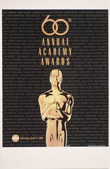 Cartel de de los Oscars 1988