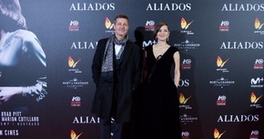 Brad Pitt y Marion Cotillard presentan en España su nueva película, 'Aliados'