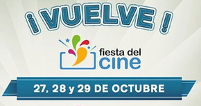 Vuelve la Fiesta del cine los días 27, 28 y 29 de octubre